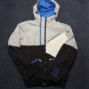 Cropp Jacket Mens Medium Multicolor Hooded Windbreaker Full Zip Lightweight